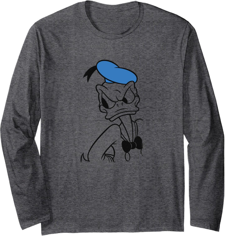 Disney Mickey And Friends Donald Duck Tonal Portrait Langarmshirt