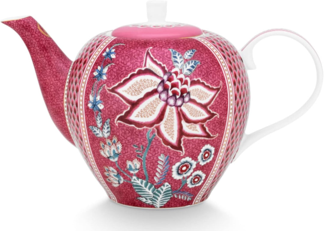 PIP STUDIO 51005067 Flower Festival Teekanne large dark pink 1,6 l (1 Stück)