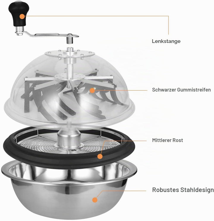 Mi hogar 19 Zoll Blatt Bowl Trimmer Maschine Twisted Spin Cut für Pflanze Knospe und Blume mit verbe