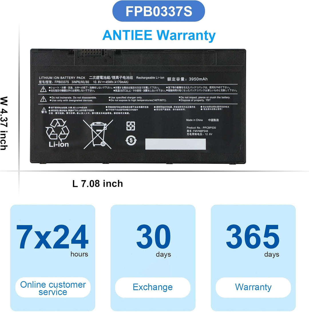ANTIEE FPB0337S FPCBP530 Laptop Batteria per Fujitsu Lifebook P727 P728 Lifebook U727 U728 U729 U729