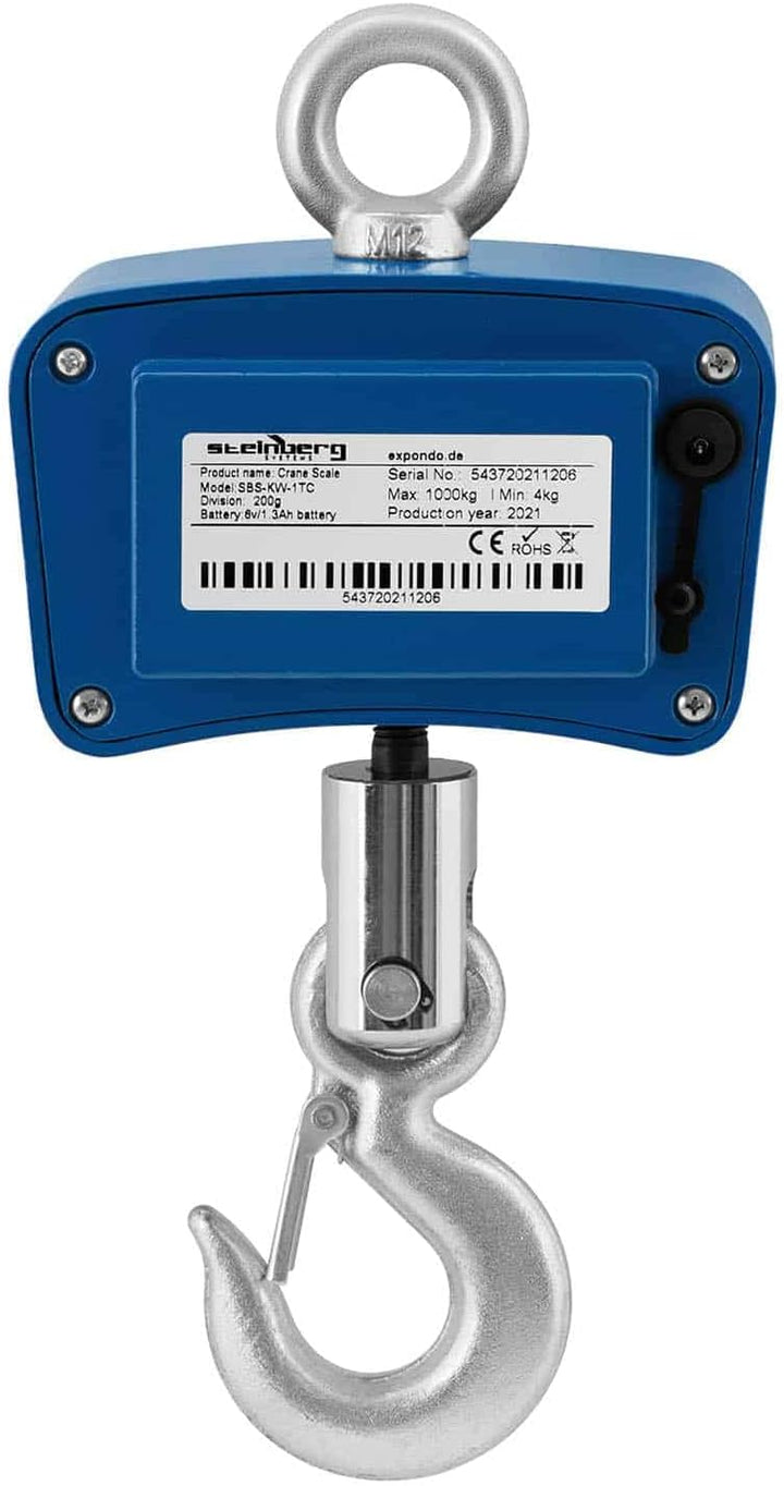 Steinberg Systems SBS-KW-1TC Kranwaage 1.000 kg / 0,2 kg Hängewaage Akku
