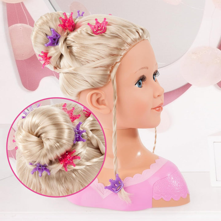 Bayer Design 90088BS Charlene Super Model Schmink- und Frisierkopf, Puppenkopf mit Haarzubehör, Schm