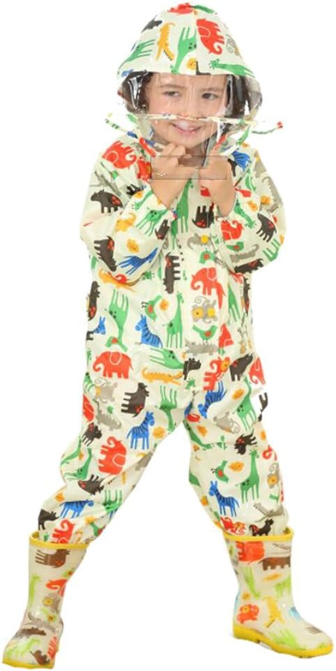 Regen Overall Kinder Unisex 100% Wasserdichter Regenanzug Kinder Regenoverall Jungen Mädchen Leichte