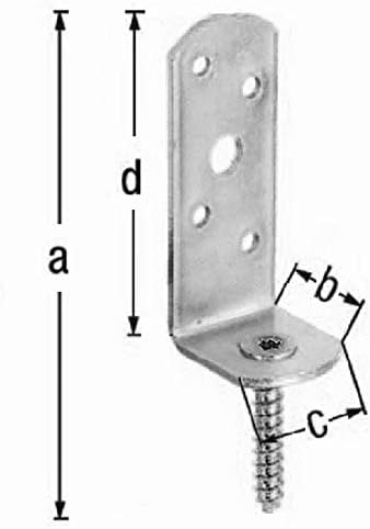 20 Stück Flechtzaunhalter lange Ausführung aus Edelstahl, inkl. V2a-Schrauben & Einschraub-Werkzeug