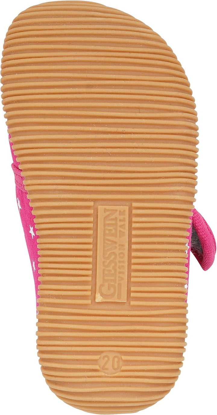 GIESSWEIN Kinderhausschuhe Salsach - Slim Fit Pantoffeln mit Funkelsternenmuster, Hausschuhe mit Kle