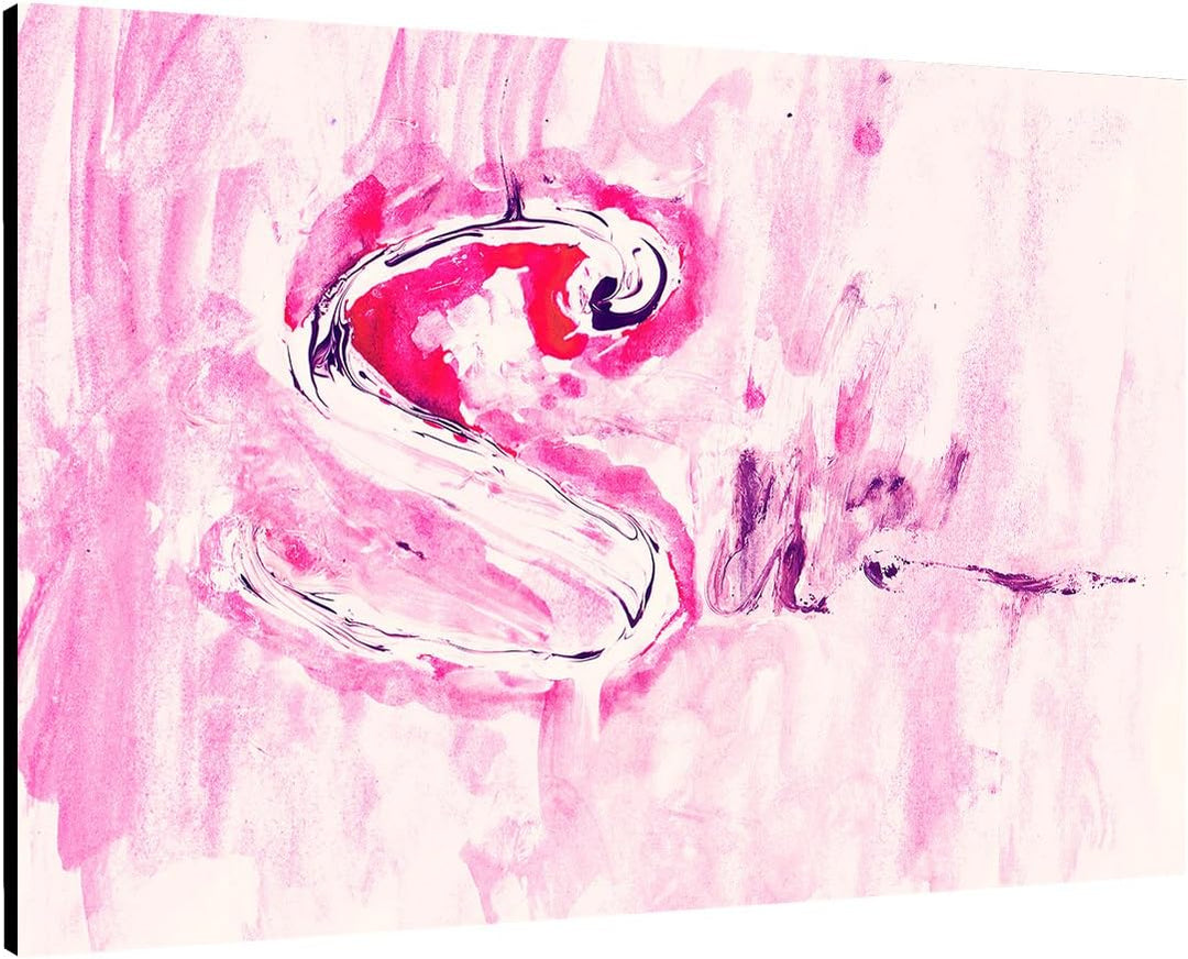 Paul Sinus Art 60x80cm Abstrakt005_Leinwandbild pink Purple weiss Abstrakte Kunst Kunstdruck auf Lei