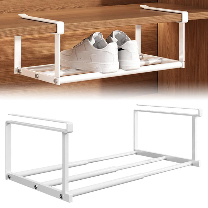 RANJIMA Unterregal Hängekorb Ausziehbar, Hängendes Schuhregal Organizer im Schrank, Verstellbarer 40