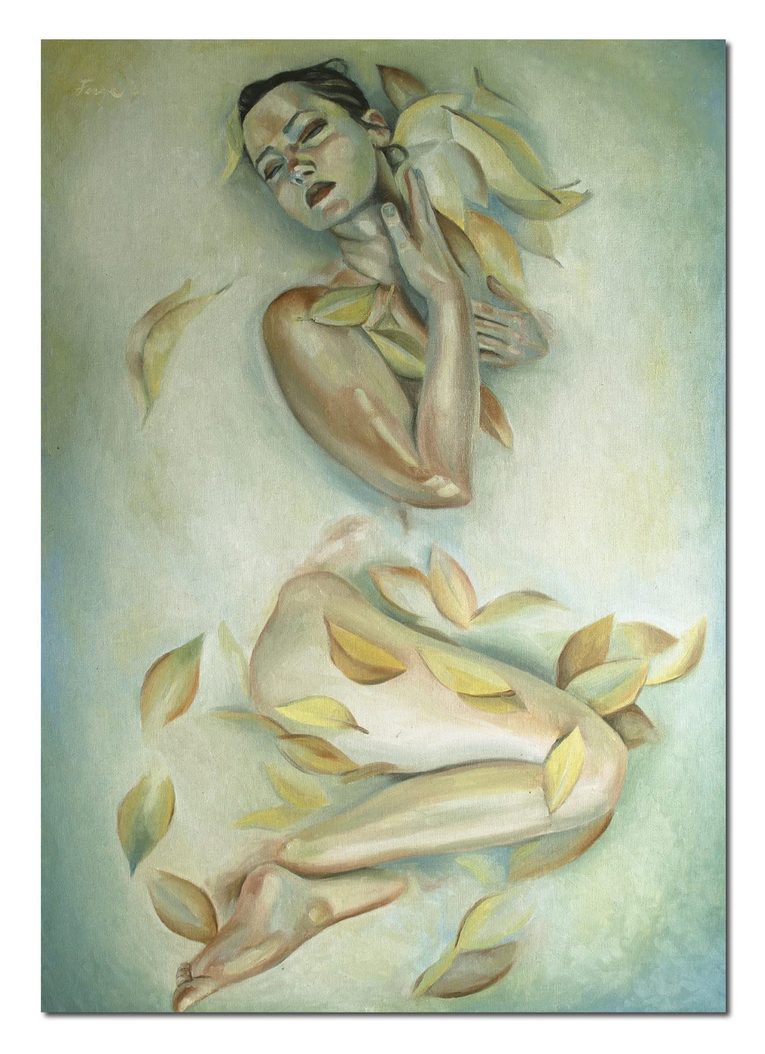 Original Ölgemälde Frau Akt in Öl Unikat - Aktbild Moderne Kunst Gemälde Wandkunst Home Decor - Aktm