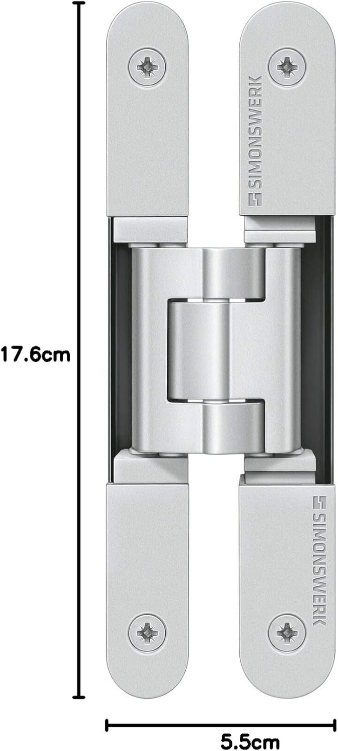 Simonswerk 5 400679 0 12402 Türband TECTUS TE 240 3D N, verdeckt f. stumpfe Türen, silberfärbig besc