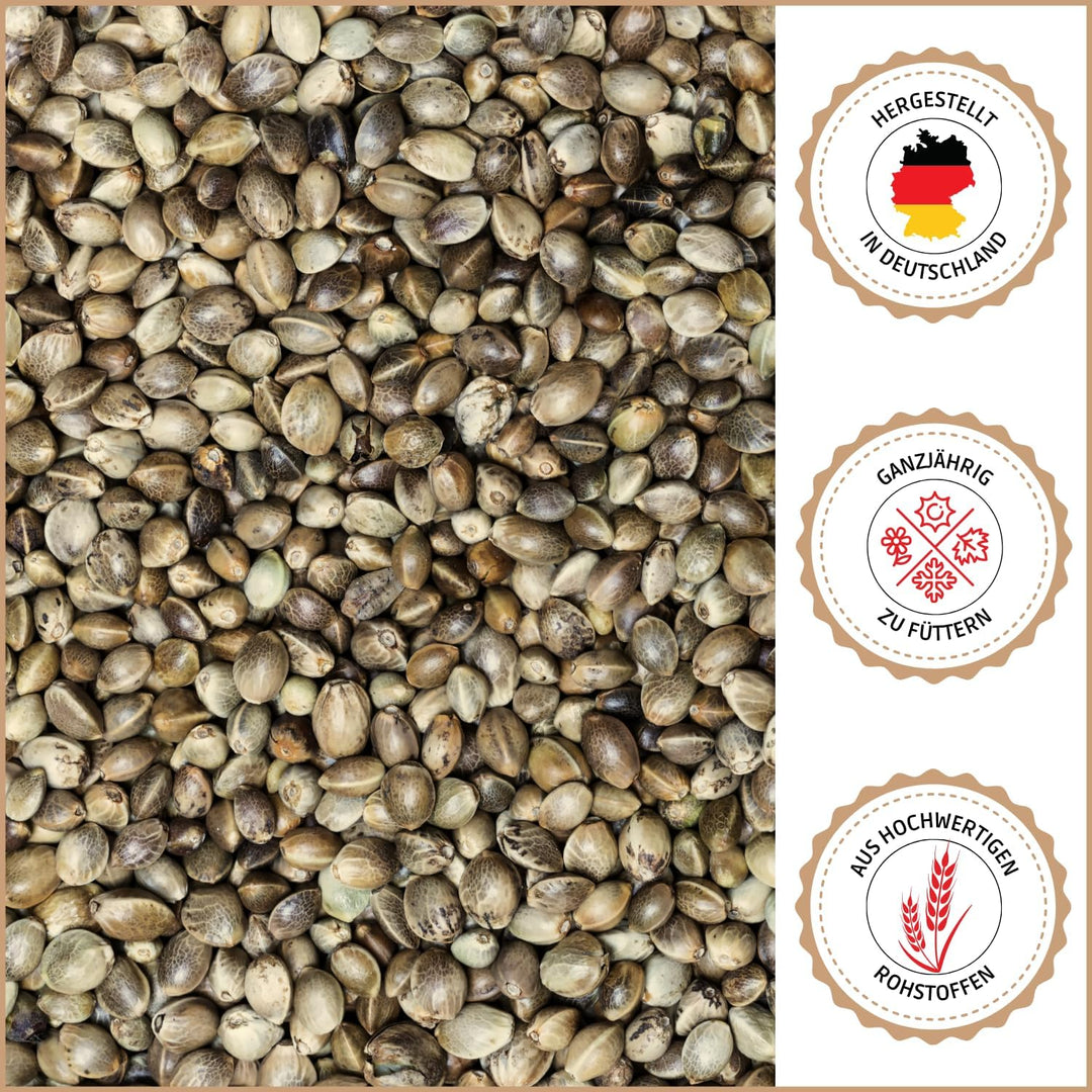 SUPRAVIT Hanf 25kg - Hanfsamen Vogelfutter & Wildvogelfutter - energiereiche Ergänzung zum Körnerfut