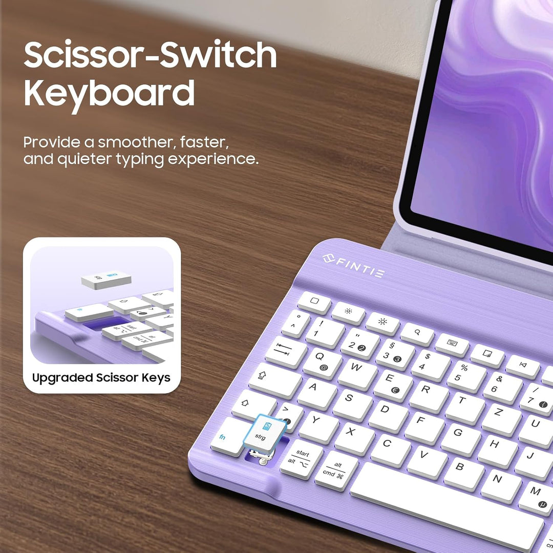 FINTIE Tastatur Hülle für iPad Air 11" (M3) 2025/(M2) 2024, iPad Air 10.9" 5/4 Generation (2022/2020