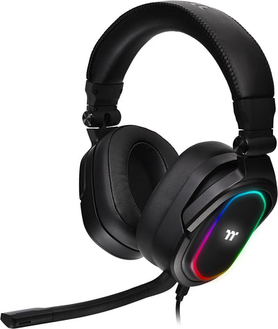 Thermaltake Argent H5 RGB 7.1 Surround-Sound Gaming Headset bidirektionales Mikrofon Memory-Foam Ohr