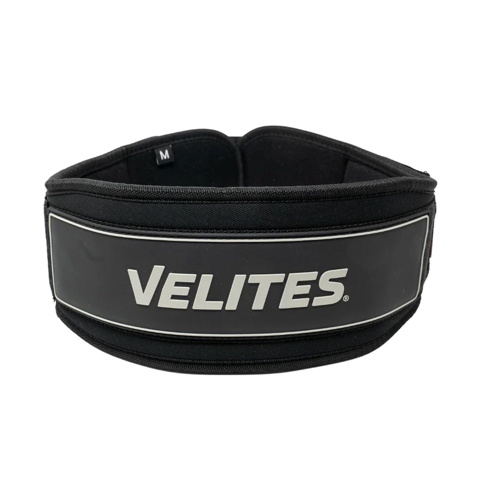 Velites Lendengürtel für Gewichtheben und Krafttraining, Schwarz