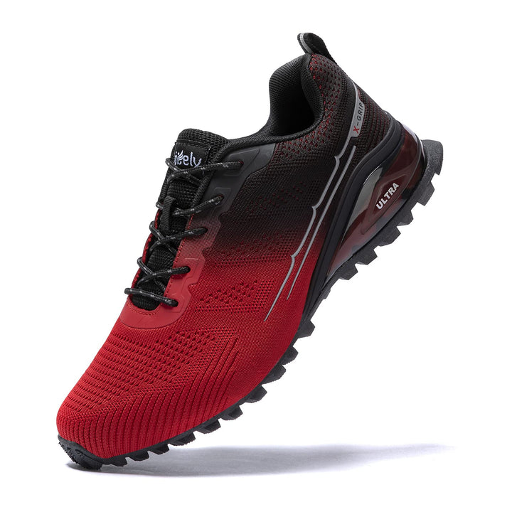 Kricely Traillaufschuhe Herren Leicht Atmungsaktiv Wanderstiefel rutschfest Laufschuhe Outdoor Fitne