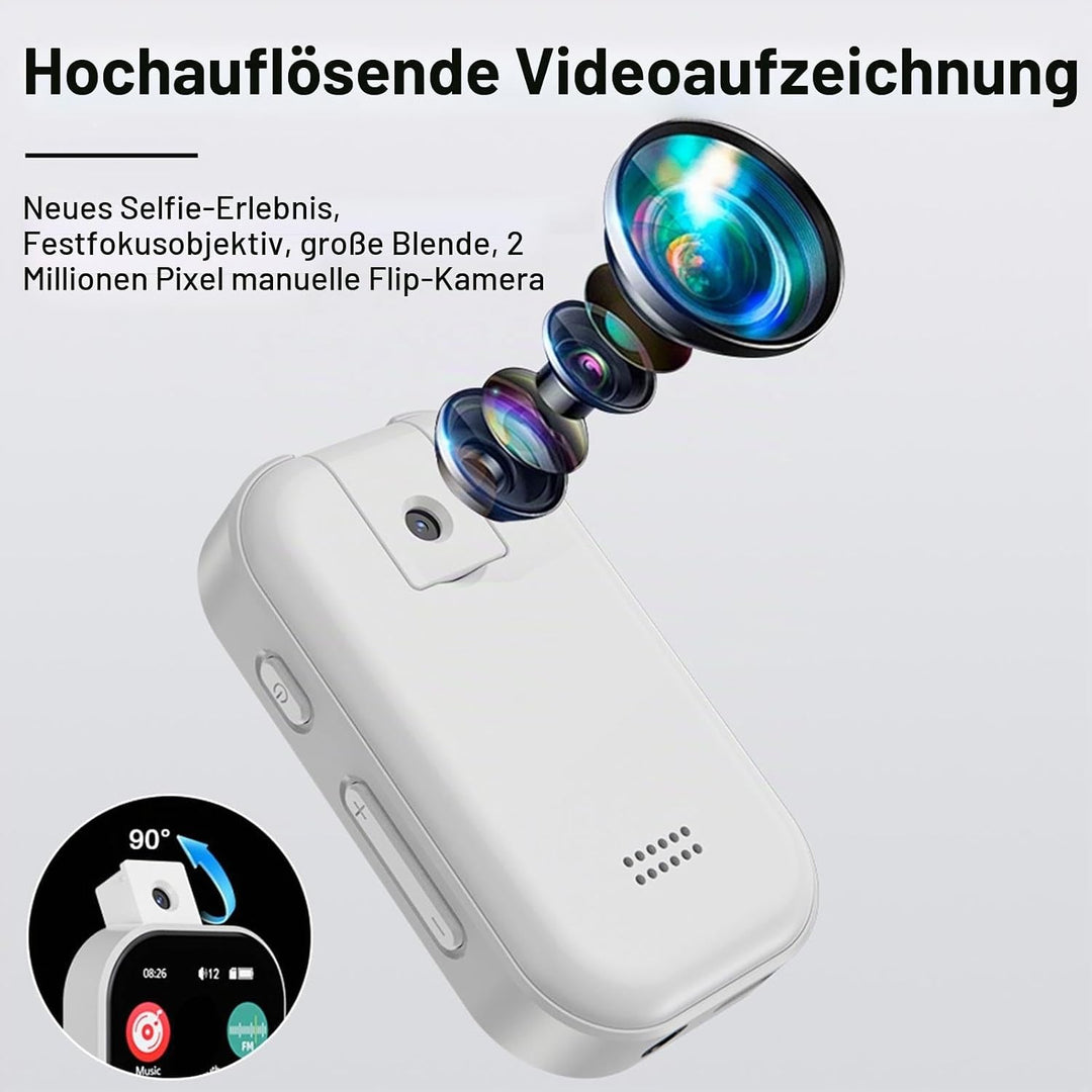 64GB MP3 Player Bluetooth 5.4 mit Kamera 2.01 Zoll Touchscreen MP3-Player mit HiFi Lautsprecher, MP4