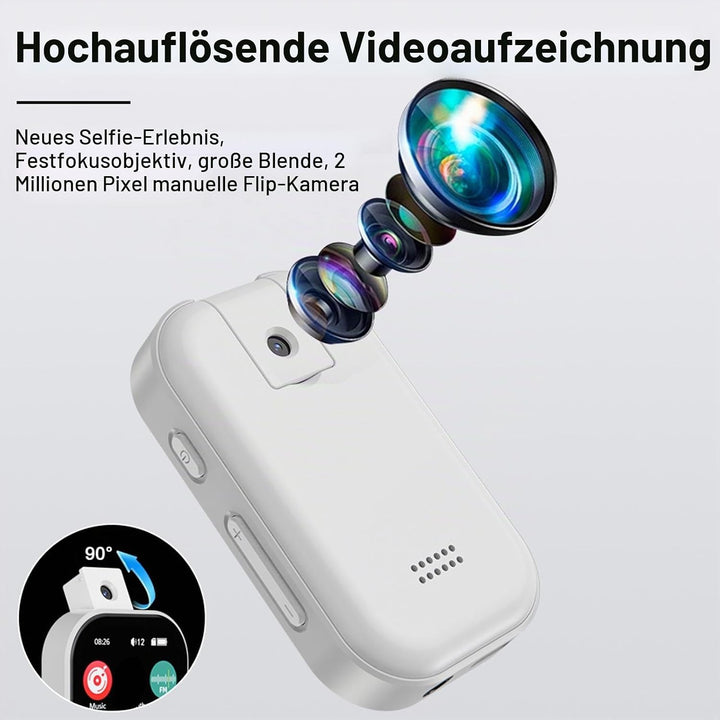 64GB MP3 Player Bluetooth 5.4 mit Kamera 2.01 Zoll Touchscreen MP3-Player mit HiFi Lautsprecher, MP4