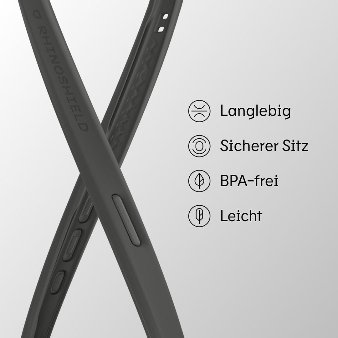 RhinoShield Bumper Case kompatibel mit [iPhone 15 Pro Max] | CrashGuard - Stossdämpfende Schutzhülle