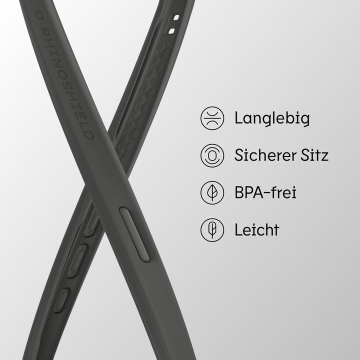 RhinoShield Bumper Case kompatibel mit [iPhone 15 Pro Max] | CrashGuard - Stossdämpfende Schutzhülle