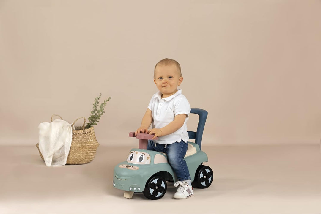 Smoby - Little Smoby Mein erstes Auto Rutscherfahrzeug - Kinderfahrzeug mit Staufach und Kippschutz,