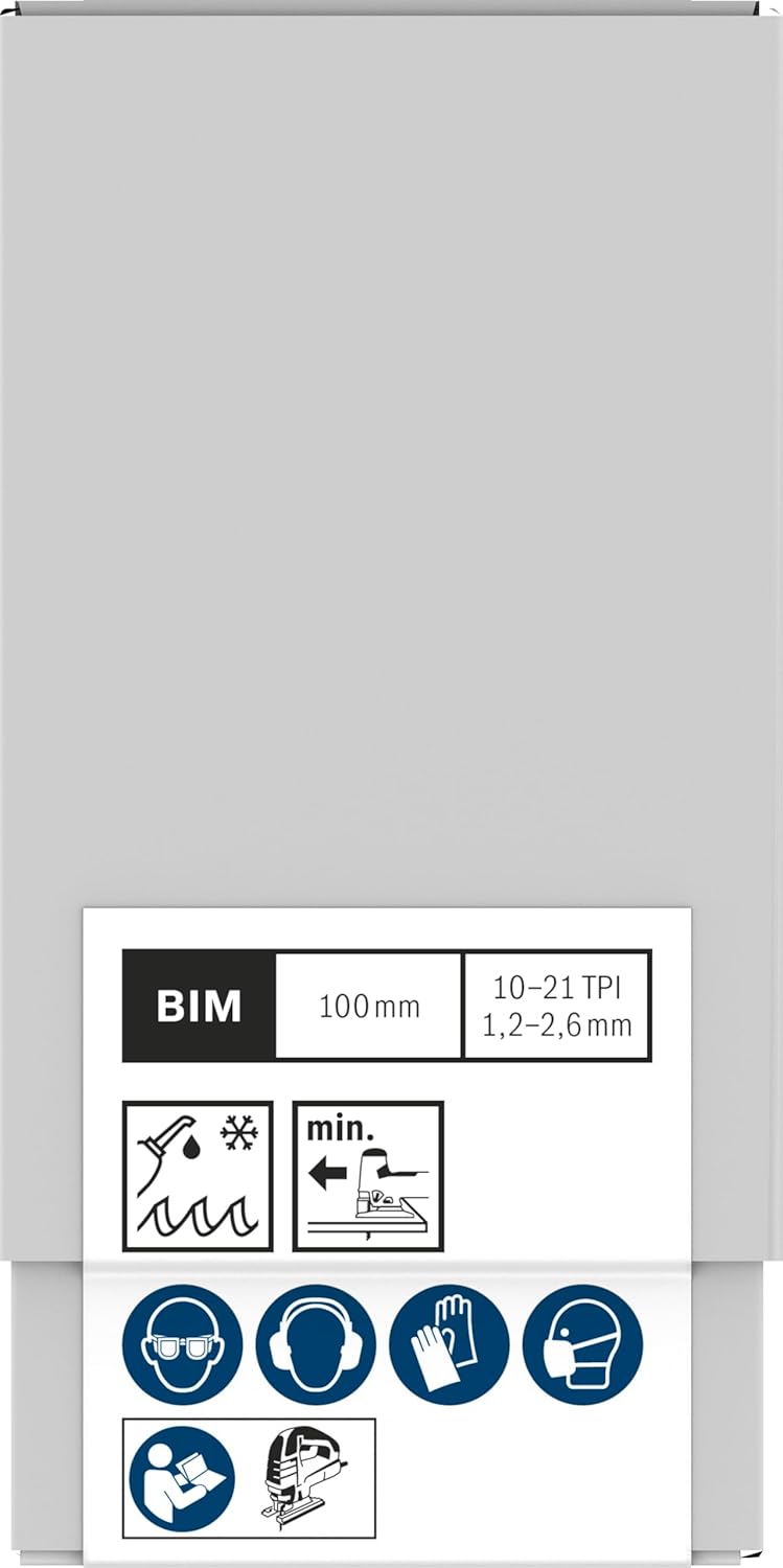 Bosch Professional 100x Stichsägeblatt T 123 XF Progressor for Metal (für Stahlbleche, Zubehör Stich
