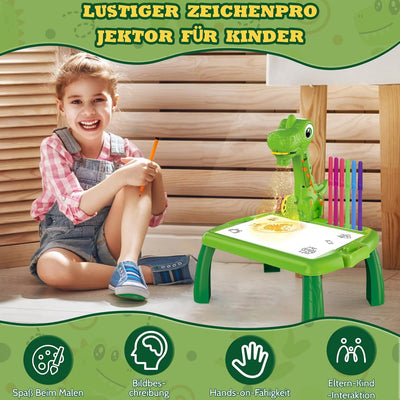 BuzzoXerex Zeichenprojektor für Kinder, Projektion Zeichentafel Kinder 48 Stück Malprojektor Kinder