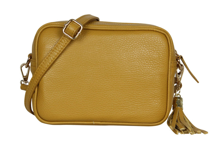 AmbraModa GLX8 - Damen Handtasche Umhängetasche Schultertasche Handytasche aus genarbtem Rindsleder