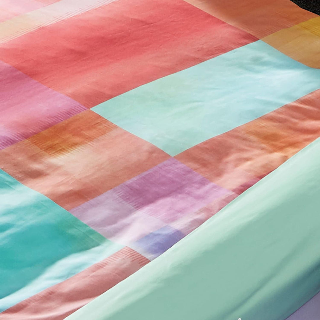 fleuresse Mako-Satin Bettwäsche Bed Art S Helmond Multicolor 1 Bettbezug 135 x 200 cm + 1 Kissenbezu