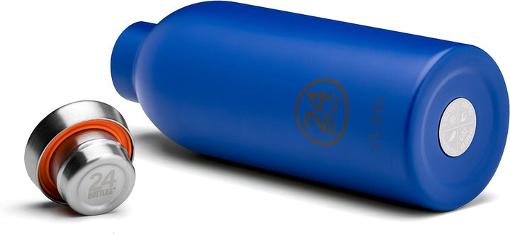 24 Bottles Clima Bottle Isolierflasche aus lebensmittelechtem Edelstahl in der Farbe Gold Blue, 500m