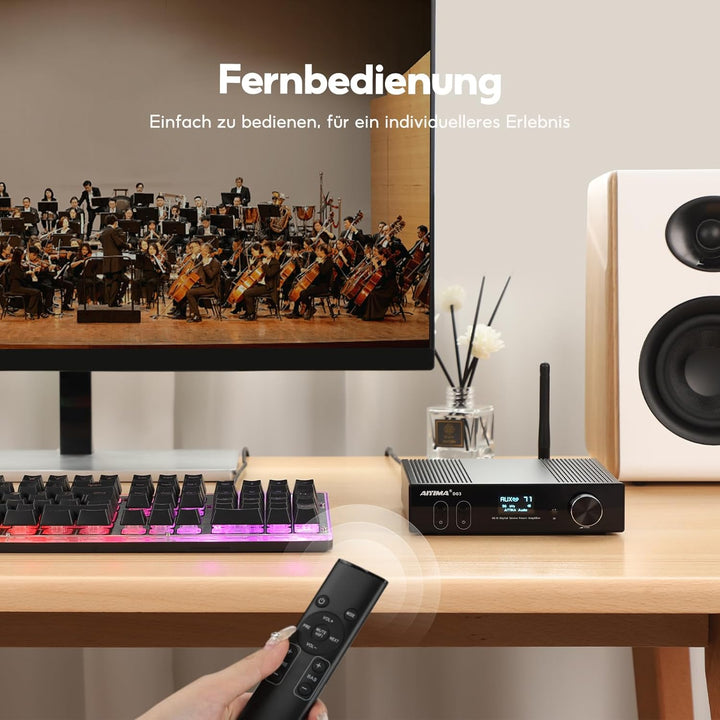 AIYIMA D03 Bluetooth 5.0 Digital-Verstärker 150Wx2 Stereo HiFi 2.0/2.1 CH Desktop Sound Amplificador