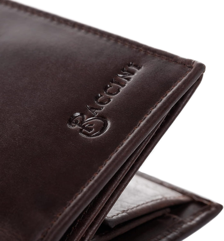BACCINI Geldbeutel mit vielen Fächern mit RFID Schutz JAN aus Premium Leder I Brieftasche Hochformat