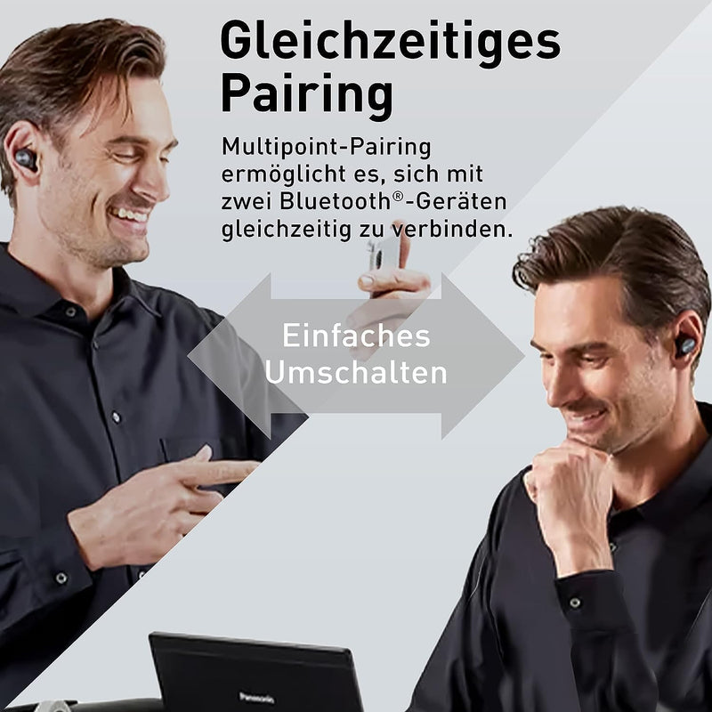 Technics EAH-AZ60 Kabellose In-Ear-Bluetooth-Kopfhörer, Geräuschunterdrückung, 24 Stunden Akkulaufze