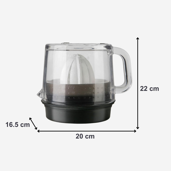 BLACK+DECKER Elektrische Zitruspresse | BXCJ30E | 30W | 1 Liter | Mit Glaskanne | Weiss-Transparent