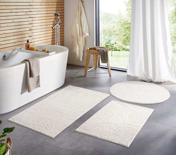 Taracarpet Badematte Badvorleger Homestyle rutschfest waschbar Badezimmerteppich Badewannenmatte, Ba