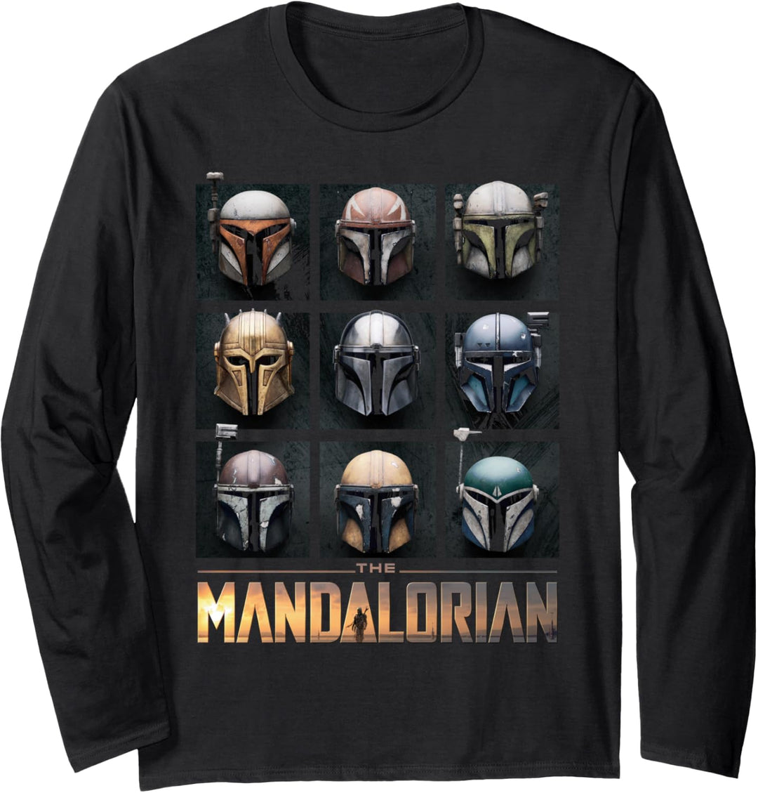 Star Wars The Mandalorian Helmet Box Up Langarmshirt