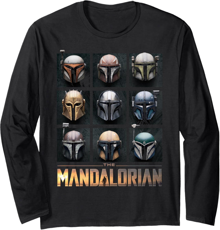 Star Wars The Mandalorian Helmet Box Up Langarmshirt