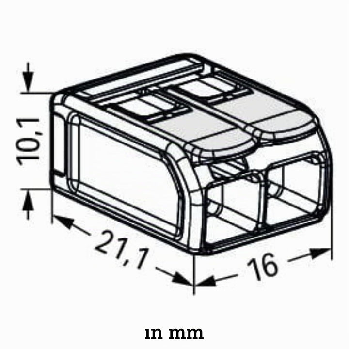 WAGO® Klemme, 2-Leiter, 6 mm², Ex, Verbindungsklemme mit Hebel, 221-682 (50 Stück)