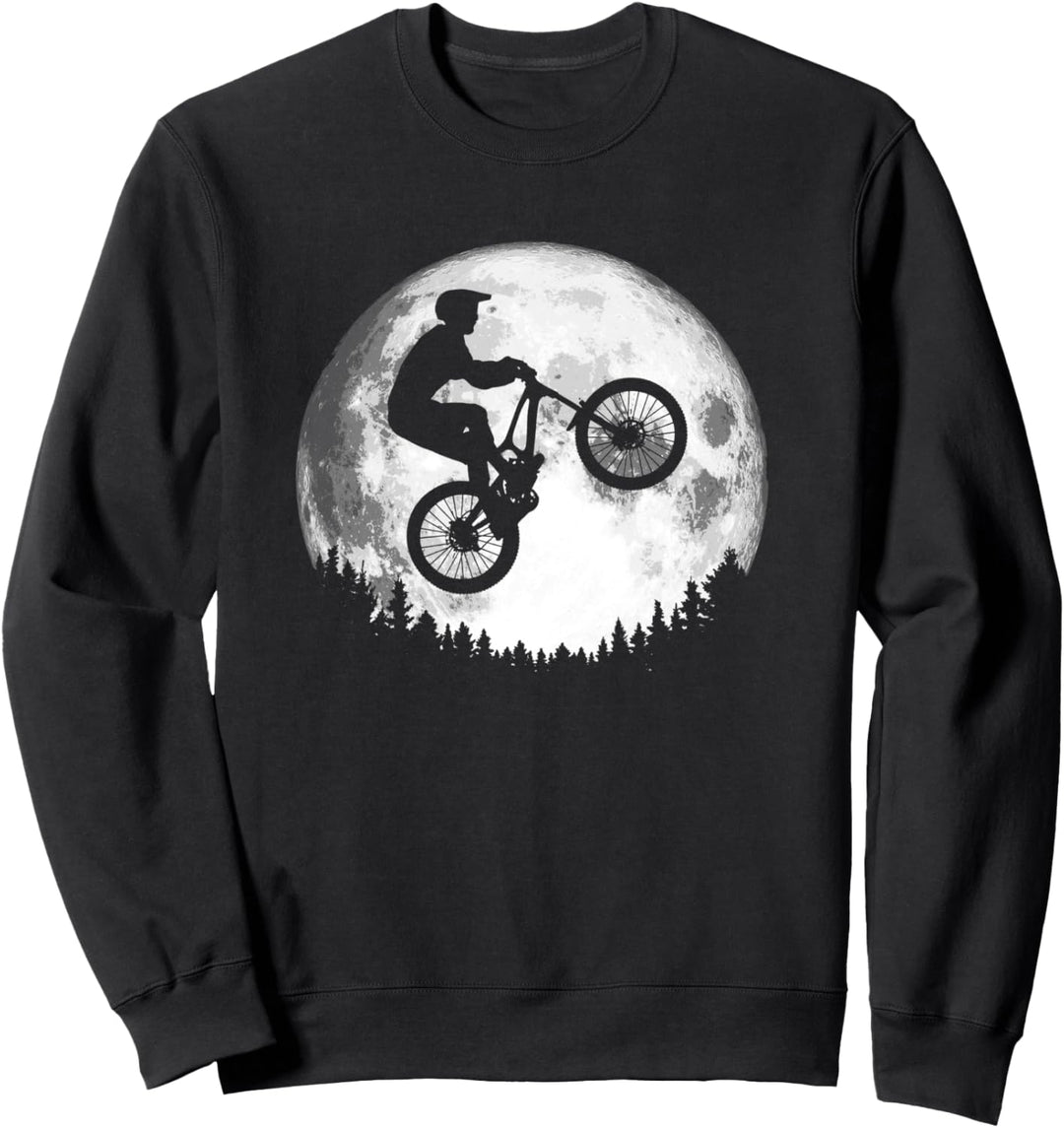 Vintage Mountain Bike & Moon Retro MTB 80s Vibe Sweatshirt
