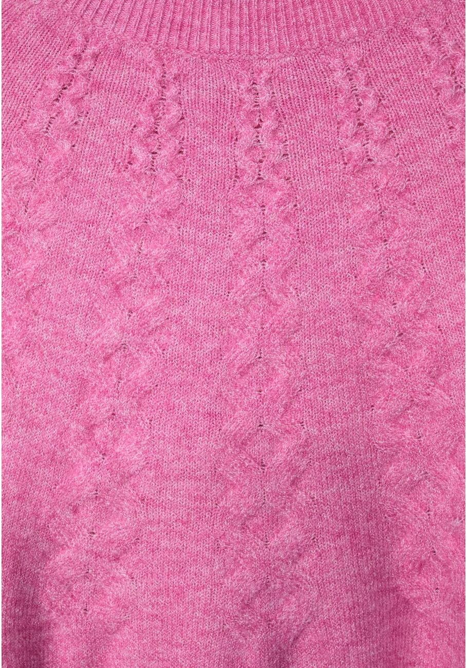 Street One Damen Strickpullover 36 Pink Crush Melange, 36 Pink Crush Melange