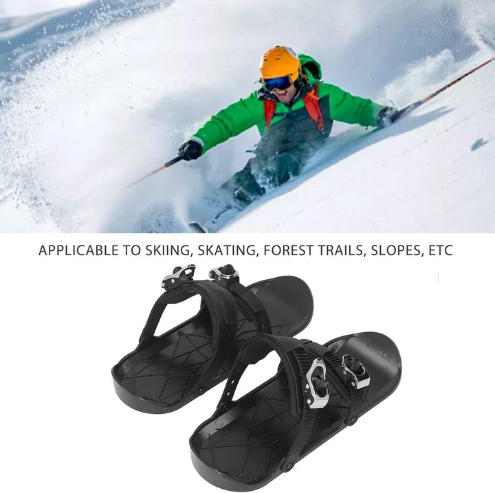 Mini Ski Schlittschuhe, 36x14.7cm / 14.2x5.8 Zoll Kurze Snowskates, Snowboard Snowblades Dünne Skier