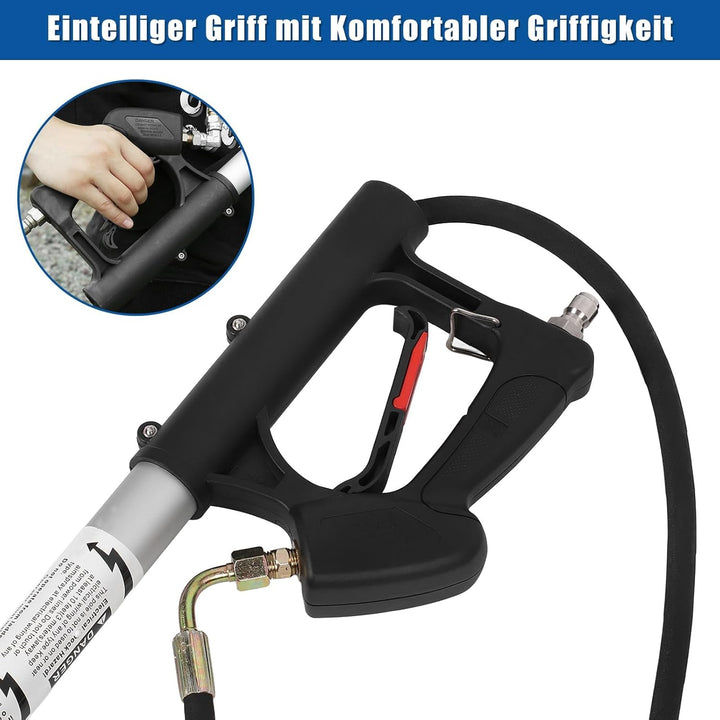 Hochdruckreiniger Verlängerungsstäbe, 5 Abschnitte Teleskopischer Dachrinnenreinigungswerkzeuge Hoch