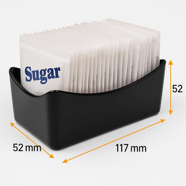 Garnet - Zuckerbeutelhalter aus Kunststoff für Bar - für Tisch - schwarz - spülmaschinengeeignet - 8