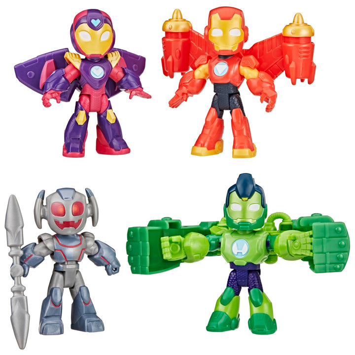 Iron Man und Seine fantastischen Freunde Marvel Iron Armor 4-er Pack, Coole Actionfiguren zum Sammel