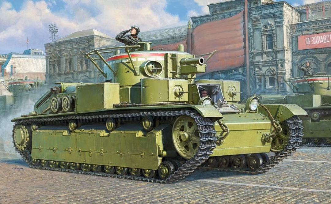 Zvezda 500783694 500783694-1:35 T-28 Heavy Tank-Plastikbausatz-Modellbausatz-Zusammenbauen-Bausatz-f