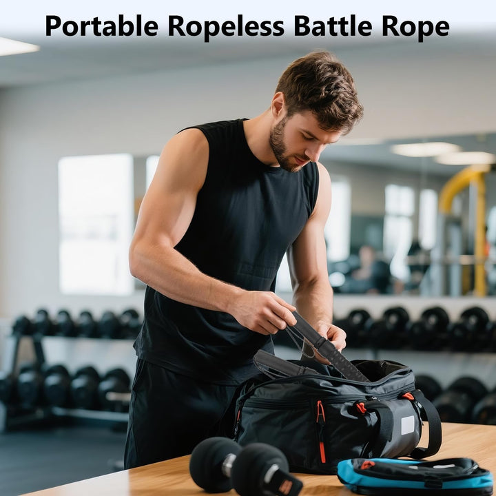 Upgrade Weighted Battle Rope Ohne Seil for Home Gym, Heavy Duty Air Ropes Für Fortgeschrittenes Fitn