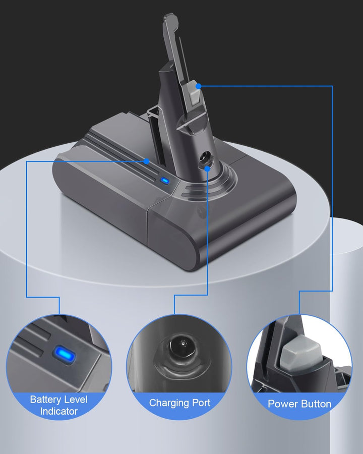 Waitley V7 Akku, 6000mAh Ersatzakku für Dyson V7 / SV11 – Kompatibel mit Absolute, Animal, Motorhead