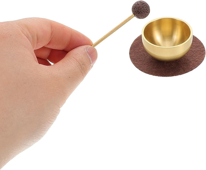 TOPBATHY Mini Klangschalen für Meditation und Herzchakra Balance Handgefertigt Tragbar mit Klöppel H