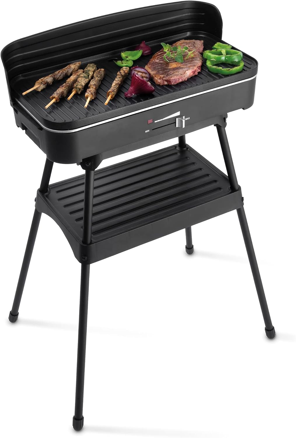 Fritel Barbecue BBQ 2246 – Elektrogrill/Tischgrill – Grosse Grillfläche 50 x 25 cm – 2200 W – Abnehm
