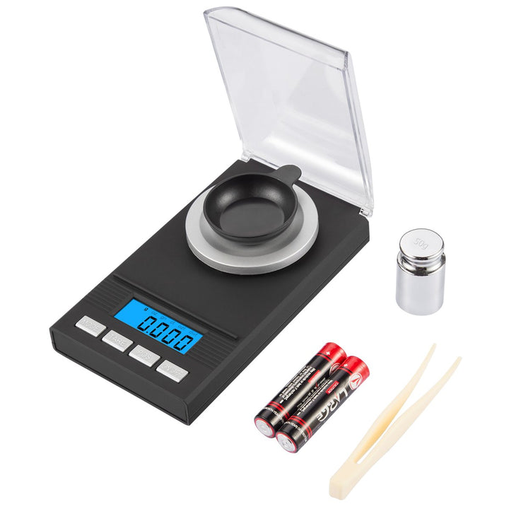 Brifit Feinwaage 50g/0,001g, Milligramm Waage mit Kalibriergewicht, Taschenwaage, Goldwaage, Münzwaa