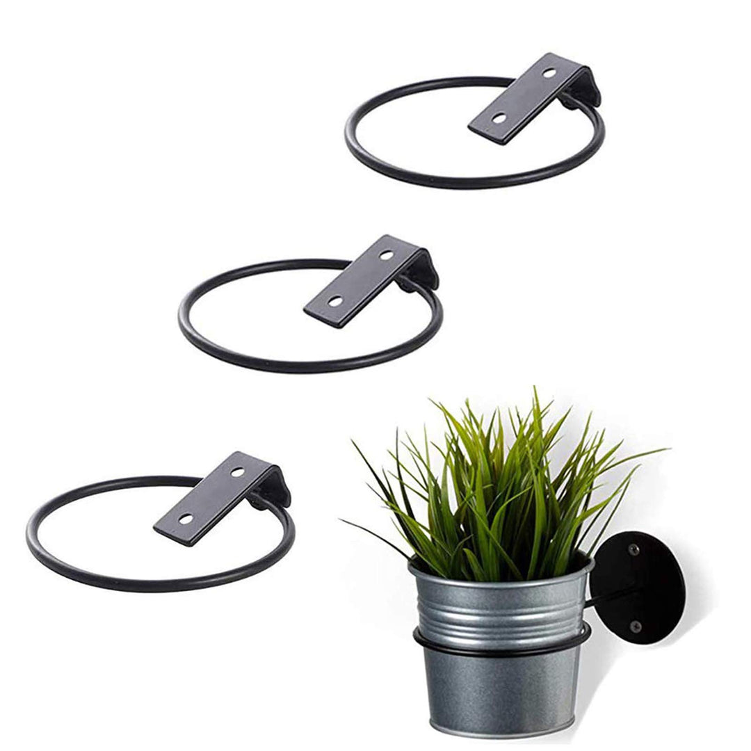 HITECHLIFE Klapp Ring Blumentopf Rack, Topf Tabletts 3 Stück - Gross Wand Montiert Blumentopf Tablet