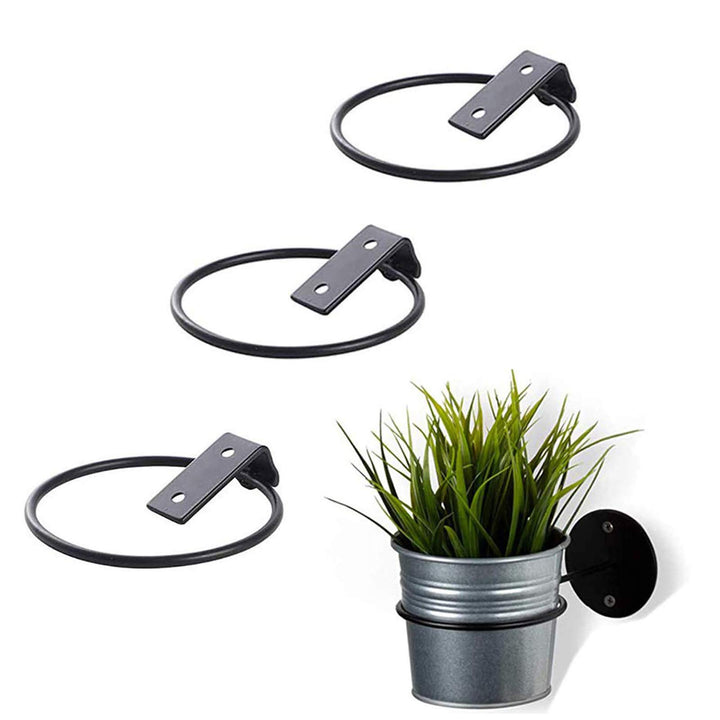 HITECHLIFE Klapp Ring Blumentopf Rack, Topf Tabletts 3 Stück - Gross Wand Montiert Blumentopf Tablet